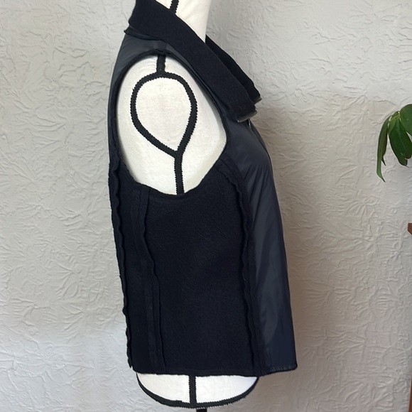 Eileen Fisher Boiled Wool Parka Trim Vest - Picture 5 of 13